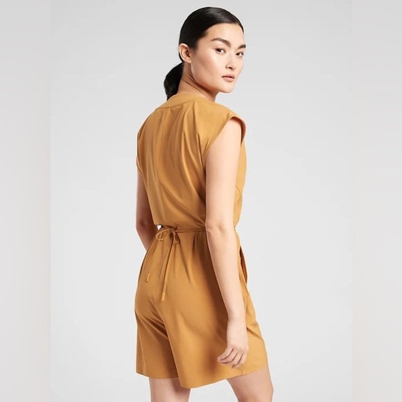 EUC - Athleta Marlow Romper - size XXS - Tuscan Gold - Picture 2 of 8